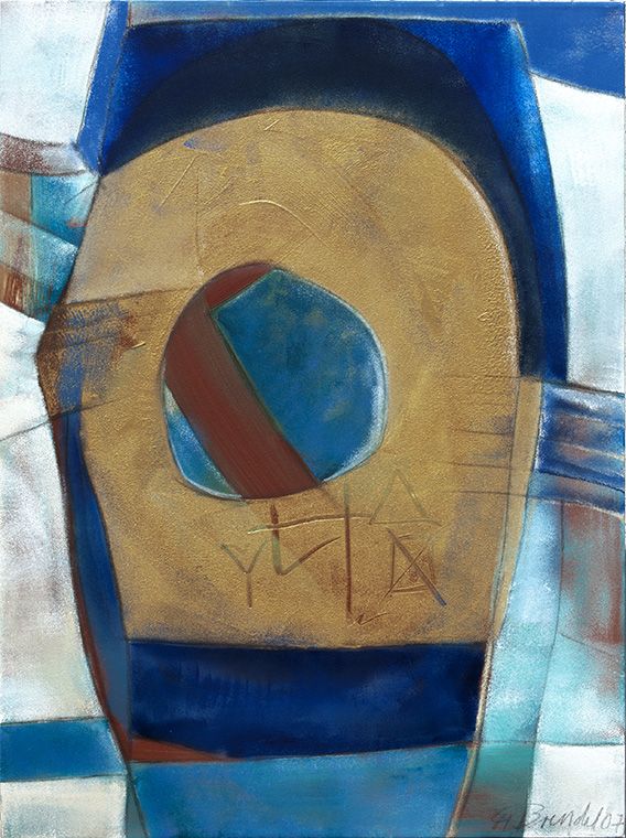 16. Gedanken, Worte. Taten<br> Maße: 60 / 80 cm, Jahr: 2007<br> Gedanken, Worte, Taten: ein Bewußtsein entwickeln in allem was wir sind, göttliche Wesen, die Schöpfer sein können.