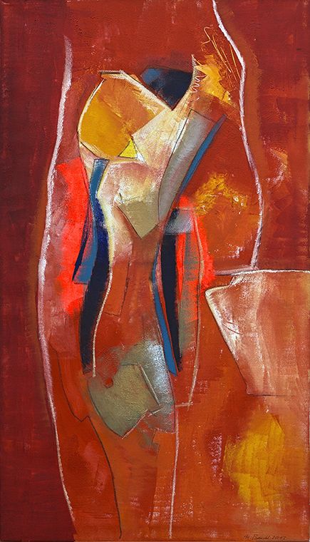 19. In Einheit zum Licht<br> Maße: 80 / 140 cm, Jahr: 2013<br> Durch unser Denken in Liebe und Klarheit sind wir auf dem Weg zum göttlichen Licht.